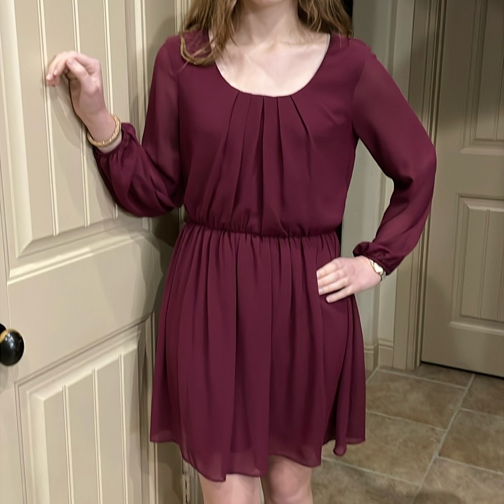 Burgundy Dress by I. N. San Francisco Size Medium